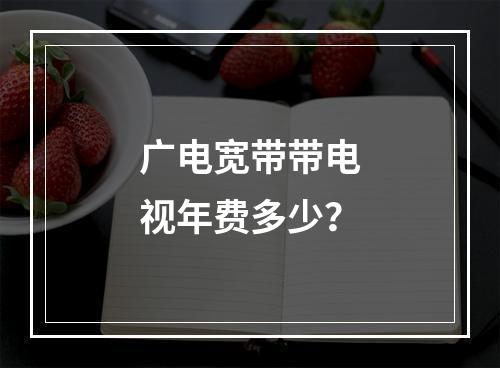 广电宽带带电视年费多少？