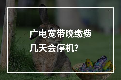 广电宽带晚缴费几天会停机？