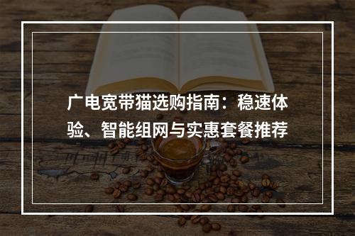 广电宽带猫选购指南：稳速体验、智能组网与实惠套餐推荐