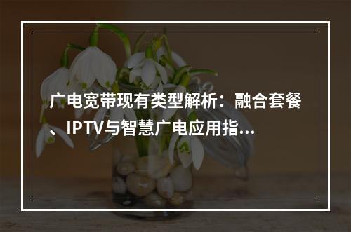 广电宽带现有类型解析：融合套餐、IPTV与智慧广电应用指南