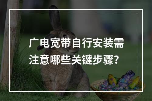 广电宽带自行安装需注意哪些关键步骤？