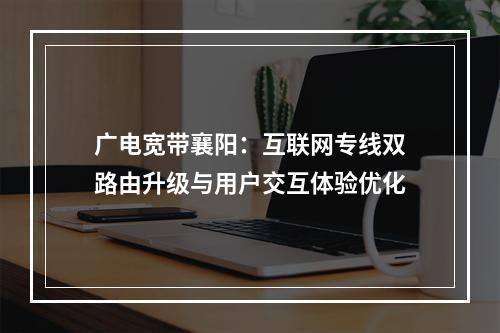 广电宽带襄阳：互联网专线双路由升级与用户交互体验优化