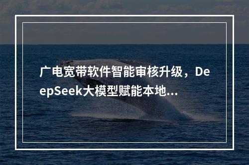 广电宽带软件智能审核升级，DeepSeek大模型赋能本地化部署