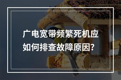 广电宽带频繁死机应如何排查故障原因？