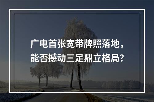 广电首张宽带牌照落地，能否撼动三足鼎立格局？