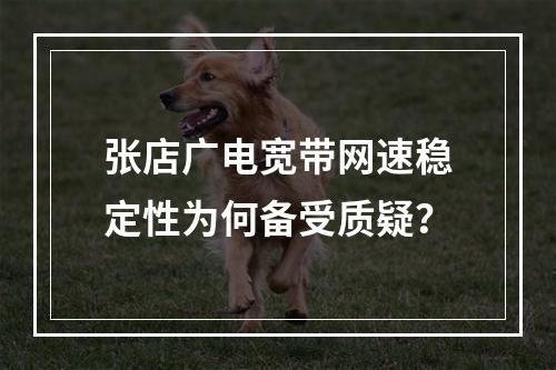张店广电宽带网速稳定性为何备受质疑？