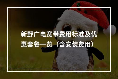 新野广电宽带费用标准及优惠套餐一览（含安装费用）