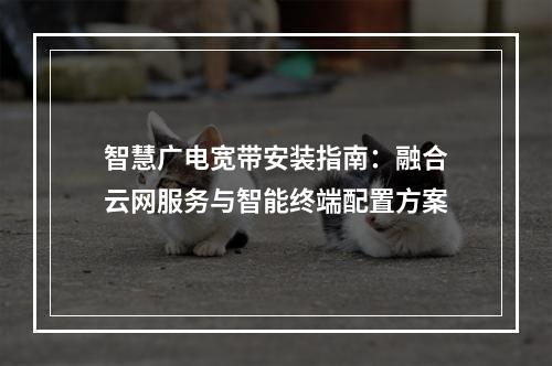 智慧广电宽带安装指南：融合云网服务与智能终端配置方案