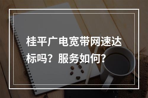 桂平广电宽带网速达标吗？服务如何？