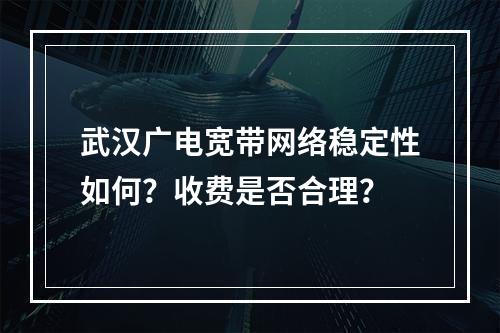 武汉广电宽带网络稳定性如何？收费是否合理？