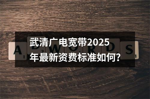 武清广电宽带2025年最新资费标准如何？