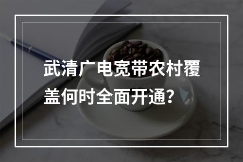 武清广电宽带农村覆盖何时全面开通？