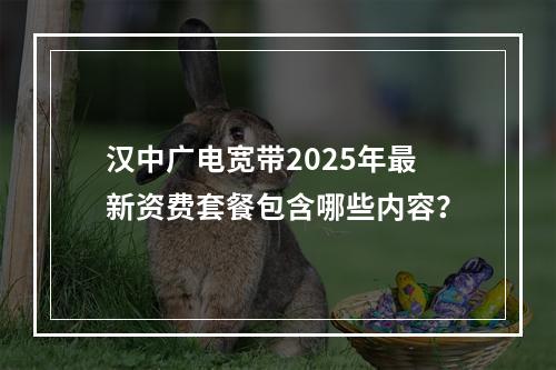 汉中广电宽带2025年最新资费套餐包含哪些内容？