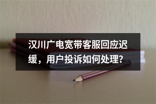 汉川广电宽带客服回应迟缓，用户投诉如何处理？