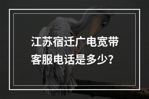 江苏宿迁广电宽带客服电话是多少？