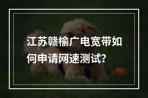 江苏赣榆广电宽带如何申请网速测试？