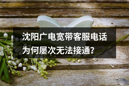 沈阳广电宽带客服电话为何屡次无法接通？