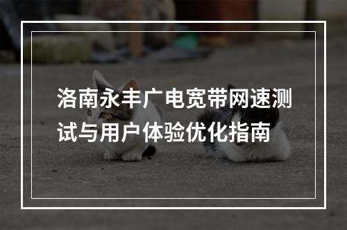洛南永丰广电宽带网速测试与用户体验优化指南