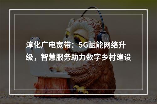 淳化广电宽带：5G赋能网络升级，智慧服务助力数字乡村建设