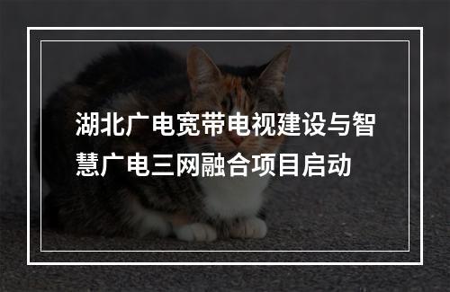湖北广电宽带电视建设与智慧广电三网融合项目启动
