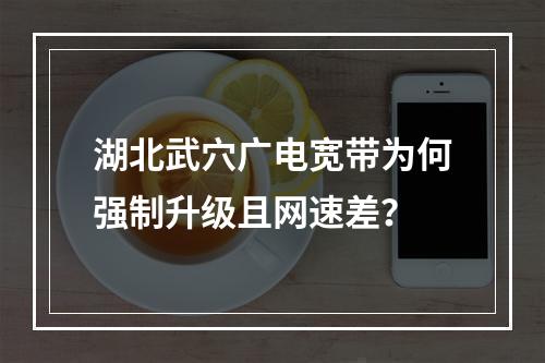 湖北武穴广电宽带为何强制升级且网速差？