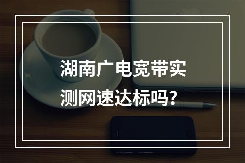 湖南广电宽带实测网速达标吗？