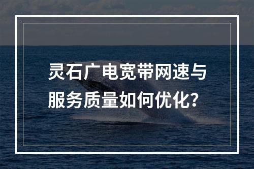 灵石广电宽带网速与服务质量如何优化？