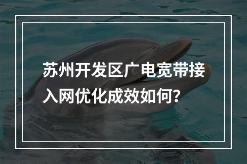 苏州开发区广电宽带接入网优化成效如何？