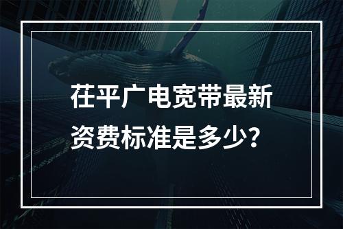 茌平广电宽带最新资费标准是多少？