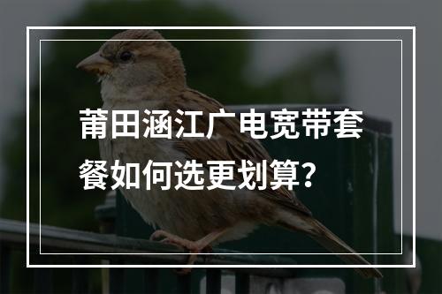 莆田涵江广电宽带套餐如何选更划算？