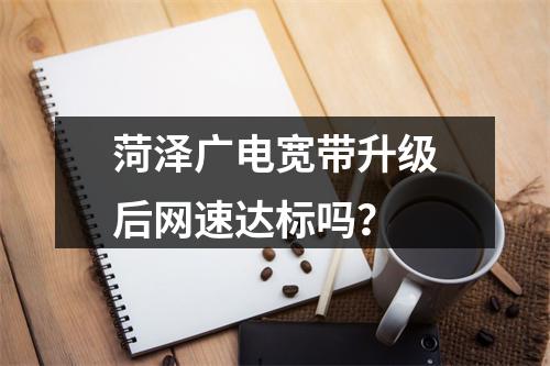 菏泽广电宽带升级后网速达标吗？