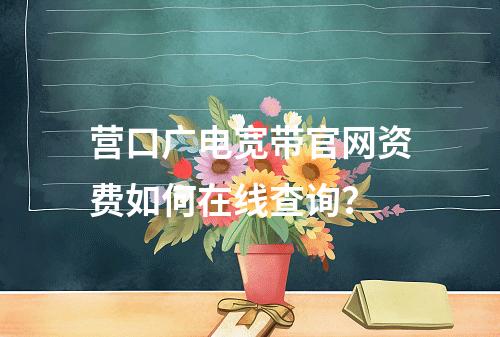 营口广电宽带官网资费如何在线查询？