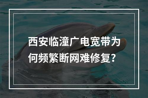 西安临潼广电宽带为何频繁断网难修复？