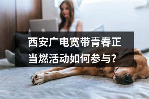 西安广电宽带青春正当燃活动如何参与？