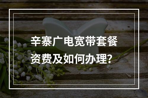辛寨广电宽带套餐资费及如何办理？