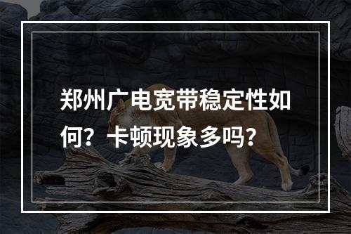 郑州广电宽带稳定性如何？卡顿现象多吗？