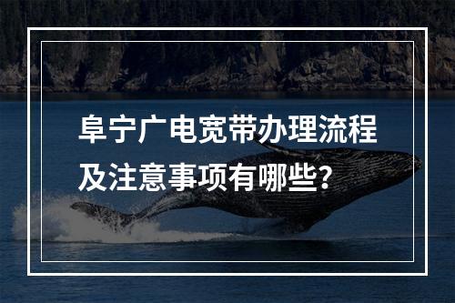 阜宁广电宽带办理流程及注意事项有哪些？