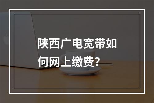 陕西广电宽带如何网上缴费？