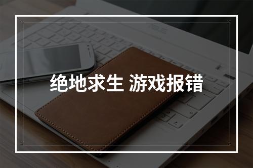 绝地求生 游戏报错