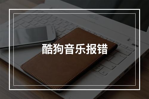 酷狗音乐报错