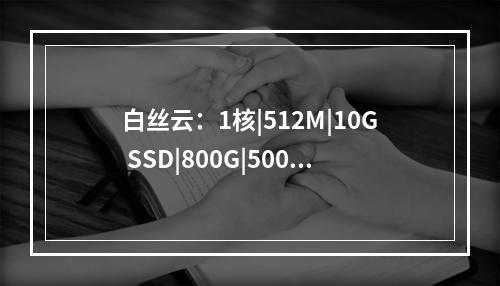 白丝云:1核|512M|10G SSD|800G|500Mbps|圣何塞AS9999|月付39元(白丝才是永远的神)