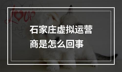 石家庄虚拟运营商是怎么回事