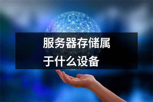 服务器存储属于什么设备