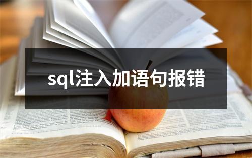 sql注入加语句报错