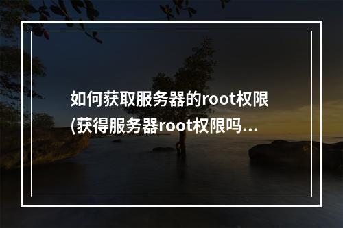 如何获取服务器的root权限 (获得服务器root权限吗)
