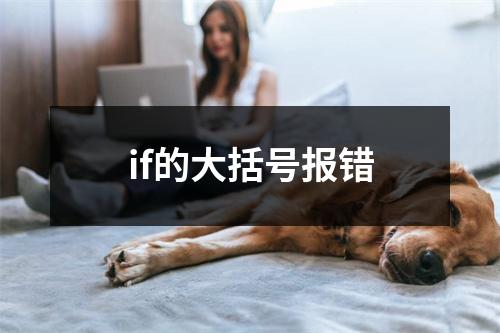 if的大括号报错