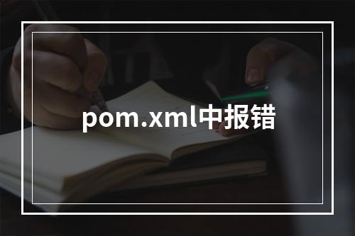 pom.xml中报错