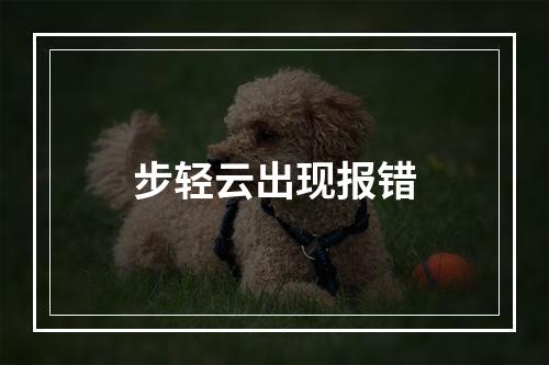 步轻云出现报错