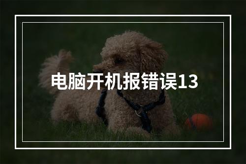 电脑开机报错误13