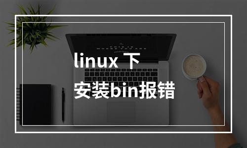 linux 下安装bin报错